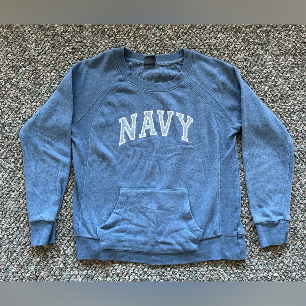 US NAVY crew neck sweatshirt, kangaroo pocket on front